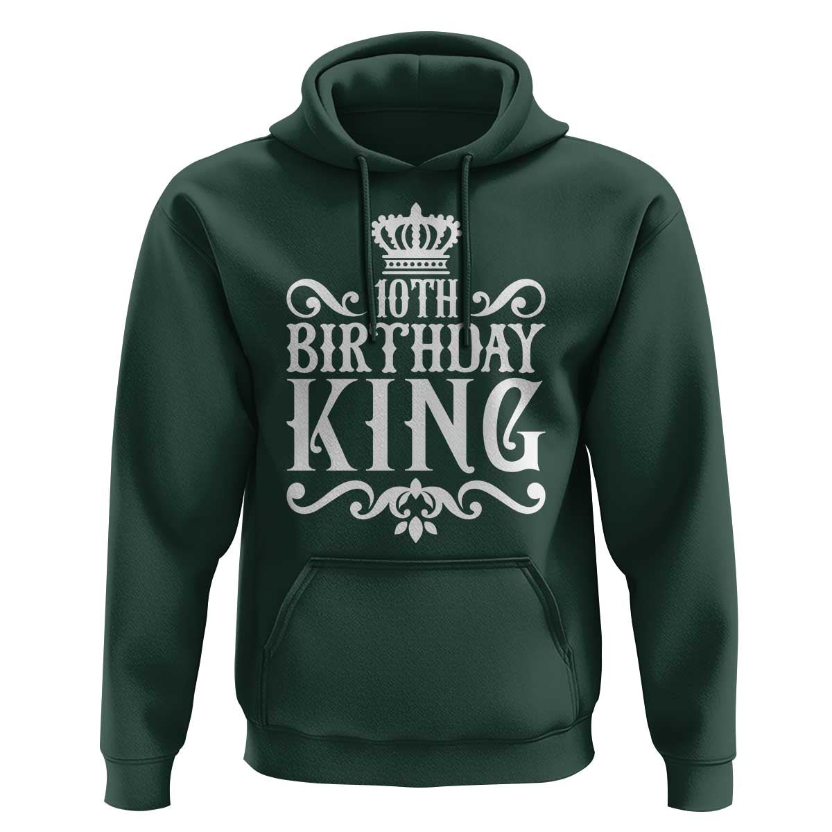 10th Birthday King Hoodie Perfect 10 Years Old Crown Gift