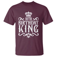 10th Birthday King T Shirt Perfect 10 Years Old Crown Gift