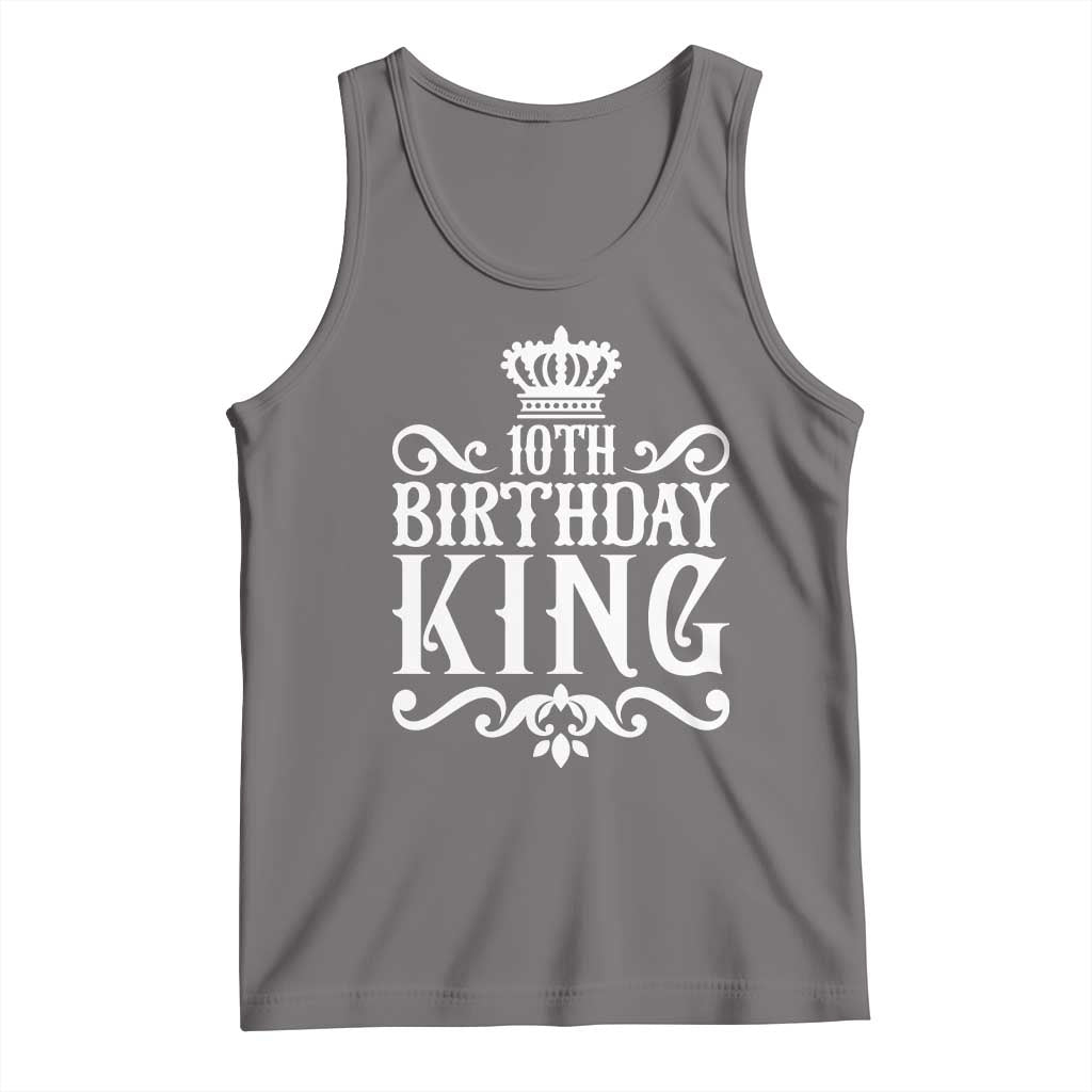 10th Birthday King Tank Top Perfect 10 Years Old Crown Gift