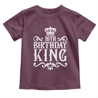 10th Birthday King Toddler T Shirt Perfect 10 Years Old Crown Gift