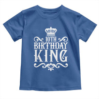 10th Birthday King Toddler T Shirt Perfect 10 Years Old Crown Gift