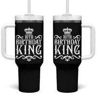 10th Birthday King Tumbler With Handle Perfect 10 Years Old Crown Gift