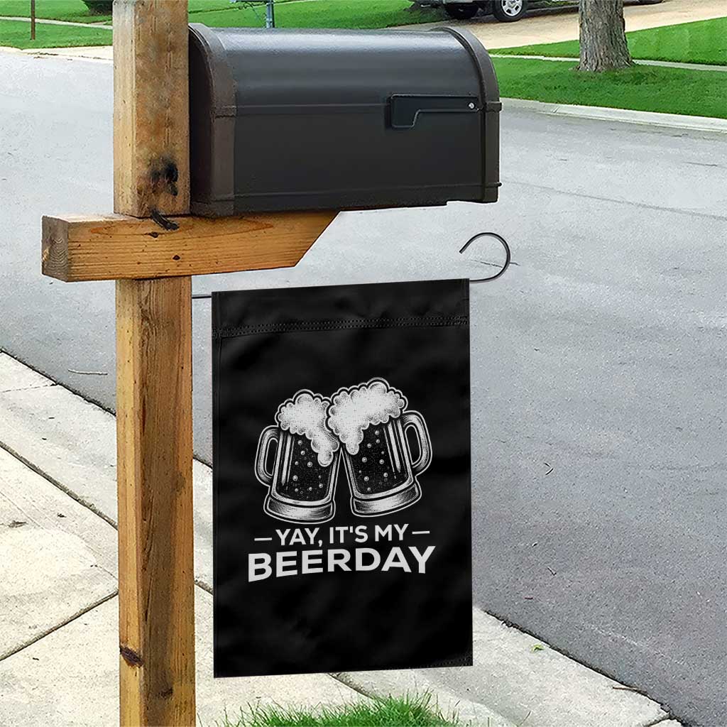 Yay Its My Beerday Garden Flag Funny Birthday Party Gift For Beer Lovers