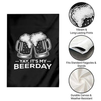 Yay Its My Beerday Garden Flag Funny Birthday Party Gift For Beer Lovers