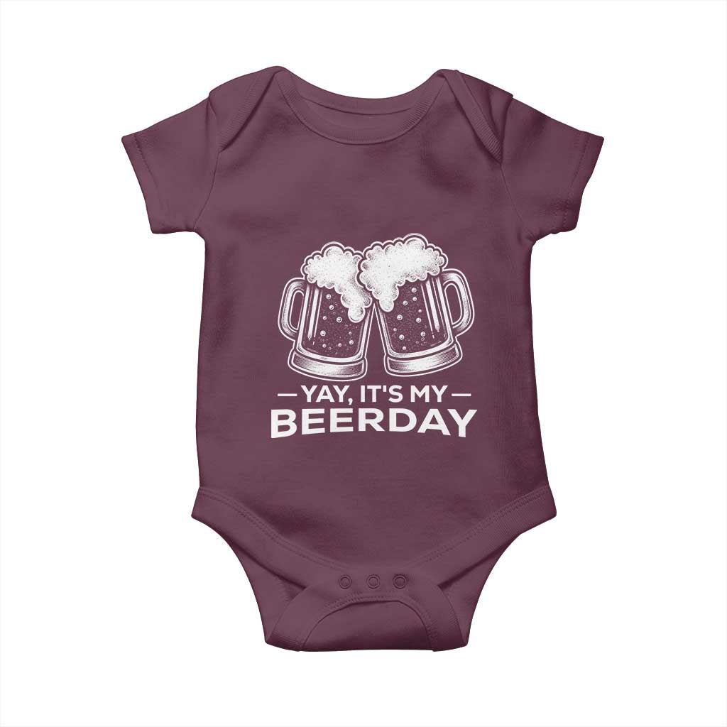 Yay Its My Beerday Baby Onesie Funny Birthday Party Gift For Beer Lovers