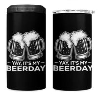 Yay Its My Beerday 4 in 1 Can Cooler Tumbler Funny Birthday Party Gift For Beer Lovers