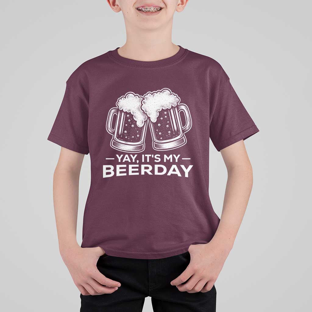 Yay Its My Beerday T Shirt For Kid Funny Birthday Party Gift For Beer Lovers