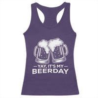Yay Its My Beerday Racerback Tank Top Funny Birthday Party Gift For Beer Lovers