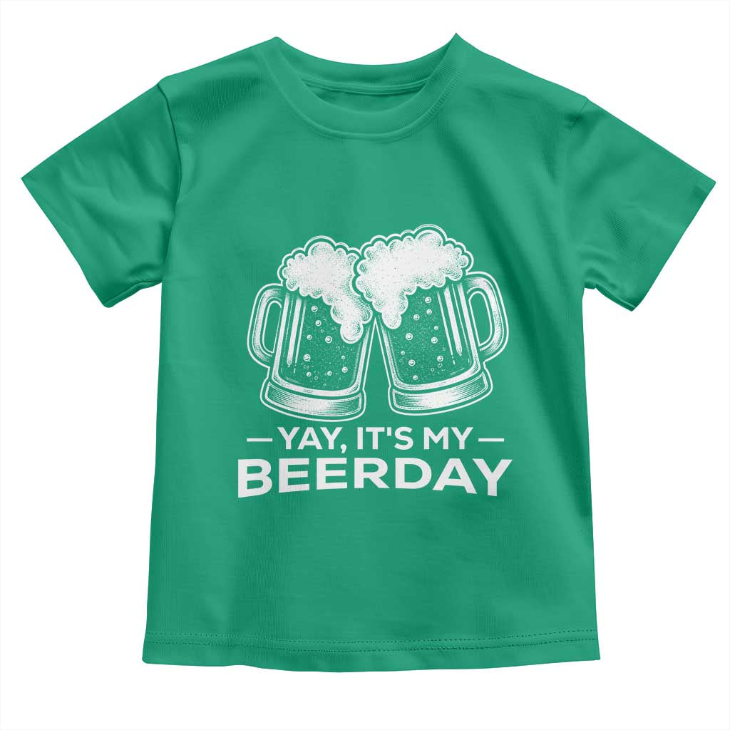 Yay Its My Beerday Toddler T Shirt Funny Birthday Party Gift For Beer Lovers