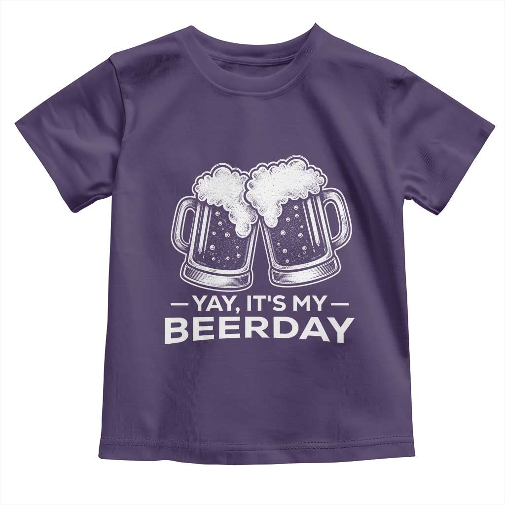 Yay Its My Beerday Toddler T Shirt Funny Birthday Party Gift For Beer Lovers