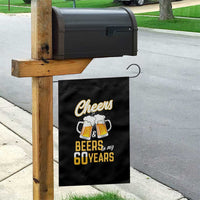 60th Birthday Party Gift Garden Flag Cheers Beers To My 60 Years