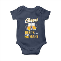 60th Birthday Party Gift Baby Onesie Cheers Beers To My 60 Years