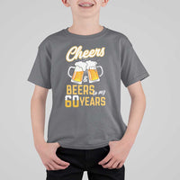 60th Birthday Party Gift T Shirt For Kid Cheers Beers To My 60 Years
