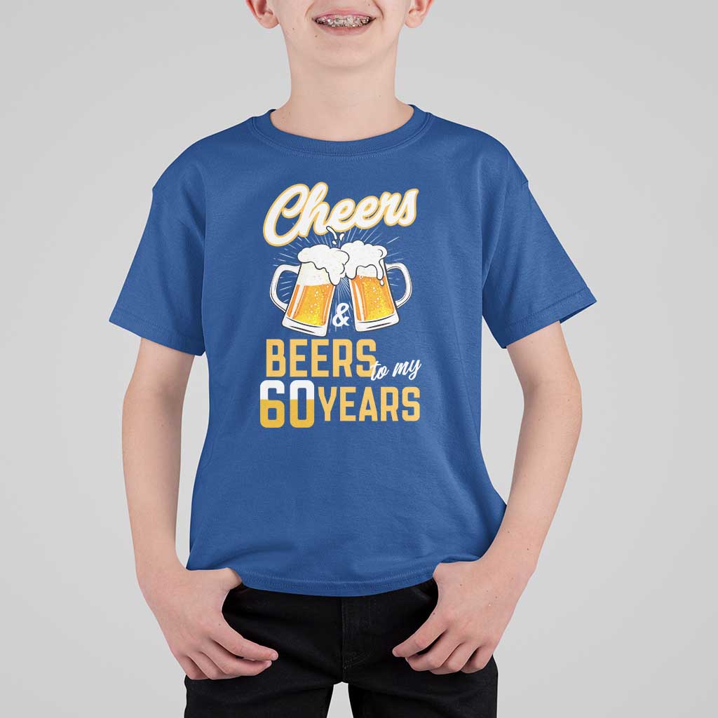 60th Birthday Party Gift T Shirt For Kid Cheers Beers To My 60 Years