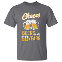 60th Birthday Party Gift T Shirt Cheers Beers To My 60 Years