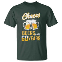 60th Birthday Party Gift T Shirt Cheers Beers To My 60 Years