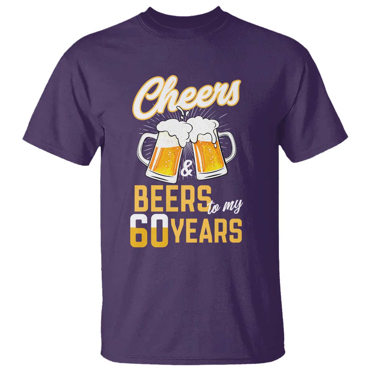 60th Birthday Party Gift T Shirt Cheers Beers To My 60 Years