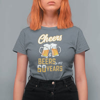 60th Birthday Party Gift T Shirt For Women Cheers Beers To My 60 Years