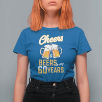 60th Birthday Party Gift T Shirt For Women Cheers Beers To My 60 Years