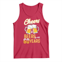 60th Birthday Party Gift Tank Top Cheers Beers To My 60 Years