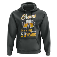 50th Birthday Party Gift Hoodie Cheers Beers To My 50 Years