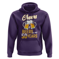 50th Birthday Party Gift Hoodie Cheers Beers To My 50 Years