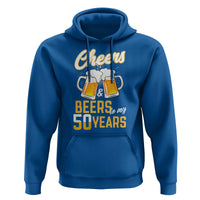 50th Birthday Party Gift Hoodie Cheers Beers To My 50 Years