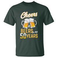50th Birthday Party Gift T Shirt Cheers Beers To My 50 Years