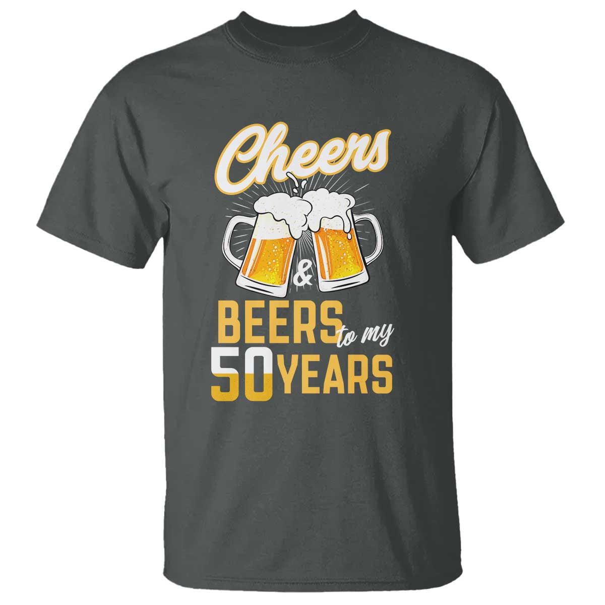 50th Birthday Party Gift T Shirt Cheers Beers To My 50 Years