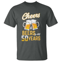 50th Birthday Party Gift T Shirt Cheers Beers To My 50 Years