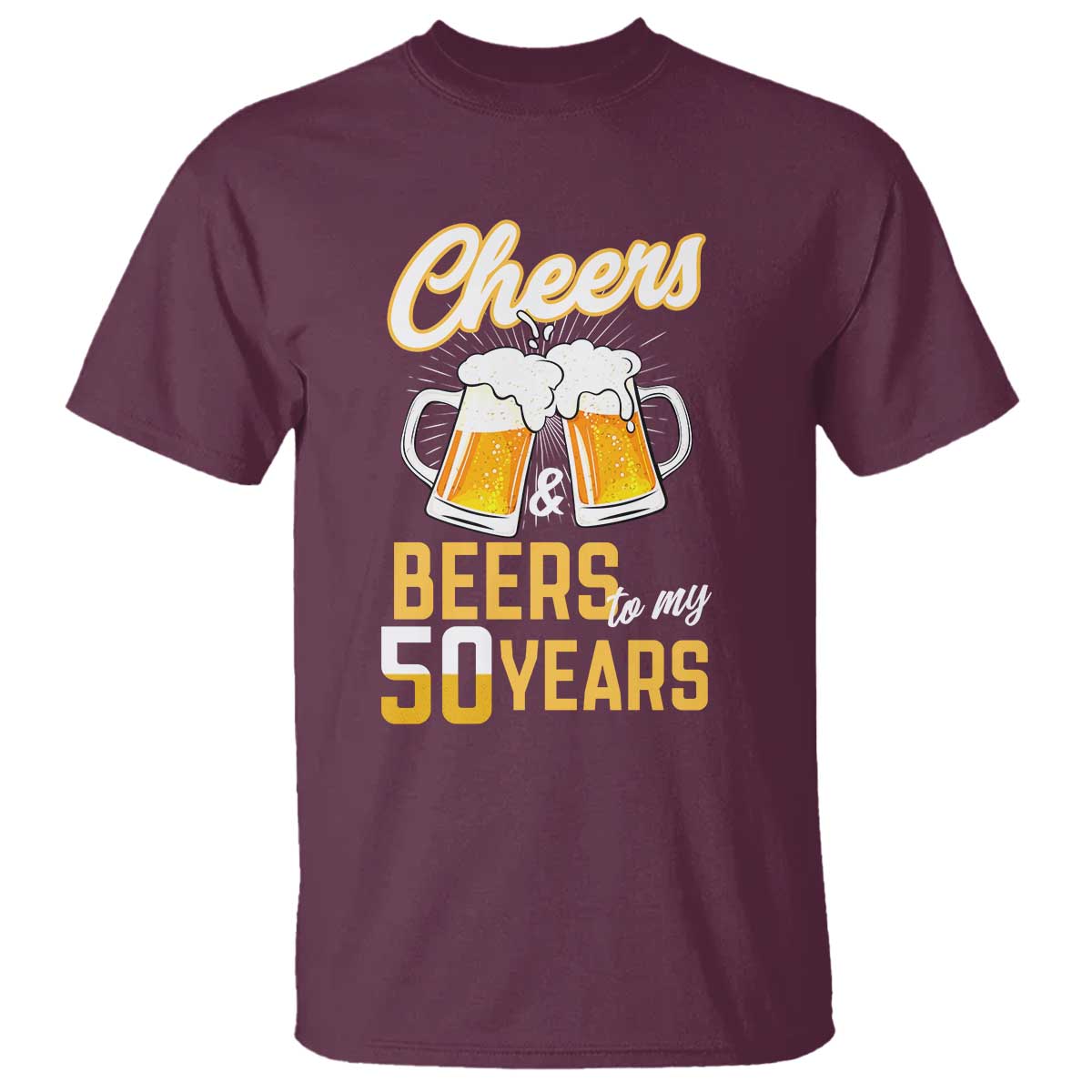 50th Birthday Party Gift T Shirt Cheers Beers To My 50 Years