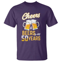 50th Birthday Party Gift T Shirt Cheers Beers To My 50 Years