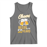 50th Birthday Party Gift Tank Top Cheers Beers To My 50 Years