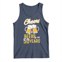 50th Birthday Party Gift Tank Top Cheers Beers To My 50 Years