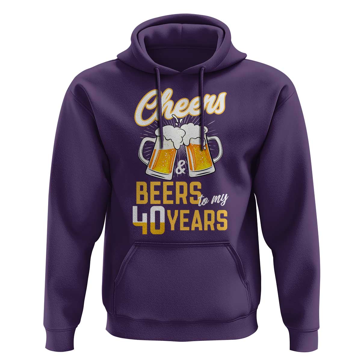 40th Birthday Party Gift Hoodie Cheers Beers To My 40 Years