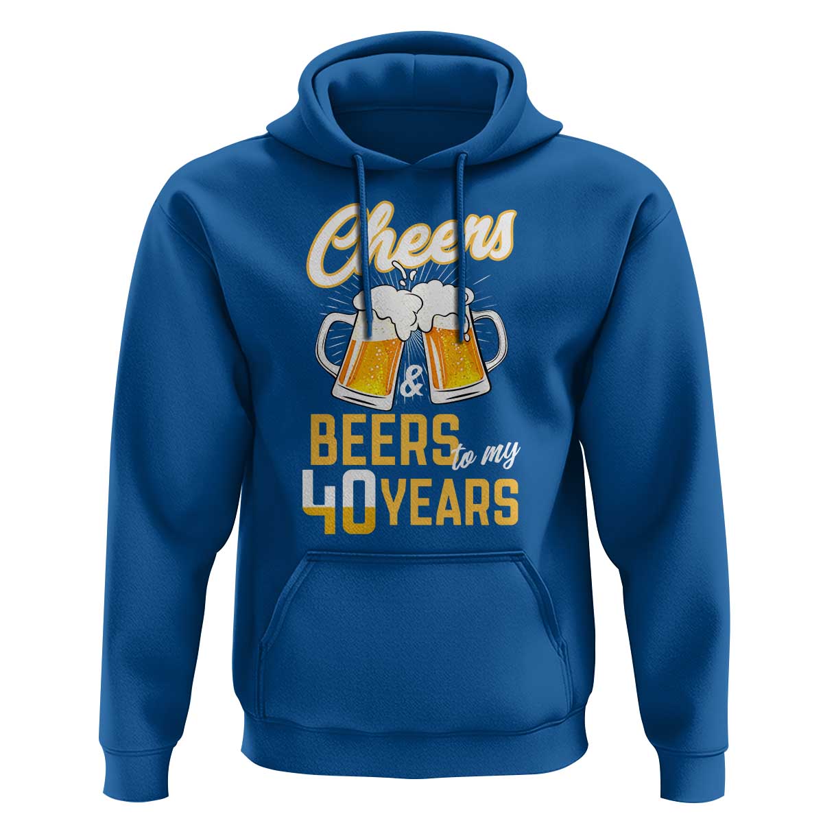 40th Birthday Party Gift Hoodie Cheers Beers To My 40 Years