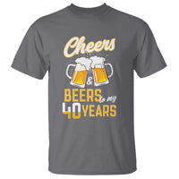 40th Birthday Party Gift T Shirt Cheers Beers To My 40 Years