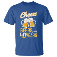 40th Birthday Party Gift T Shirt Cheers Beers To My 40 Years