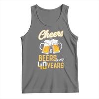 40th Birthday Party Gift Tank Top Cheers Beers To My 40 Years