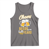 40th Birthday Party Gift Tank Top Cheers Beers To My 40 Years