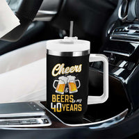 40th Birthday Party Gift Tumbler With Handle Cheers Beers To My 40 Years