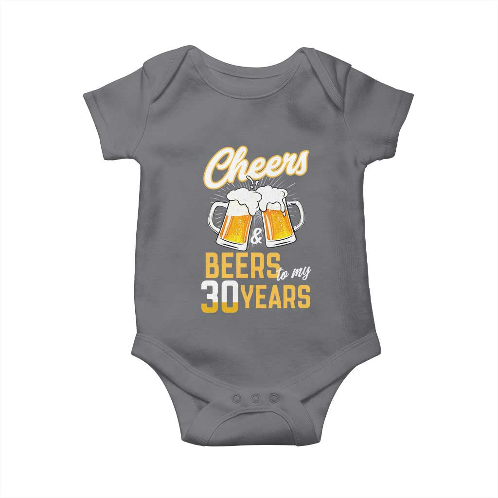 30th Birthday Party Gift Baby Onesie Cheers Beers To My 30 Years