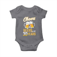 30th Birthday Party Gift Baby Onesie Cheers Beers To My 30 Years