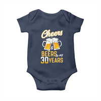 30th Birthday Party Gift Baby Onesie Cheers Beers To My 30 Years
