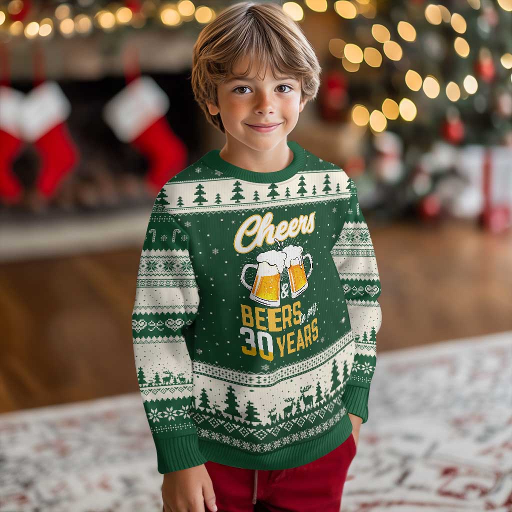 30th Birthday Party Gift Ugly Christmas Sweater Cheers Beers To My 30 Years