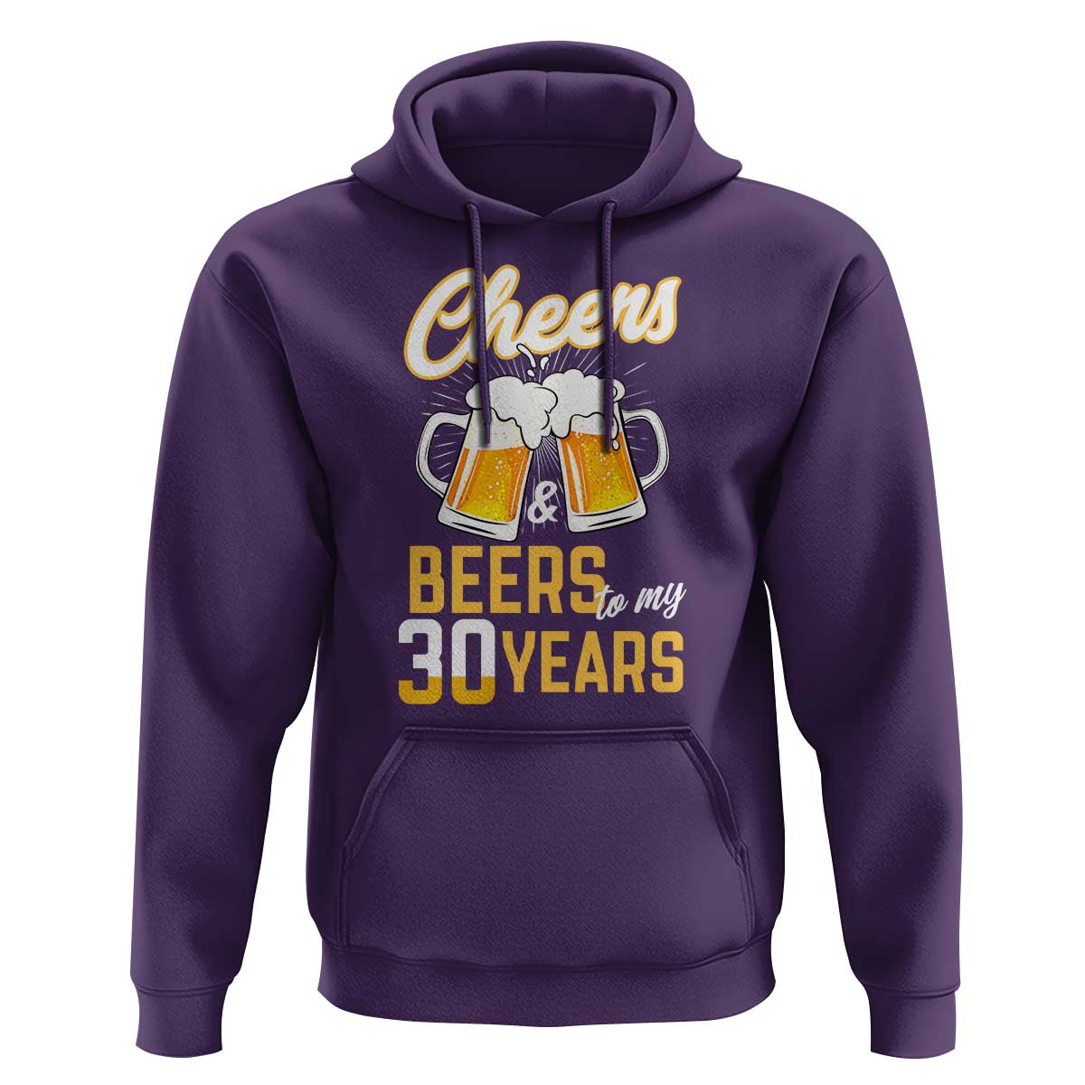30th Birthday Party Gift Hoodie Cheers Beers To My 30 Years