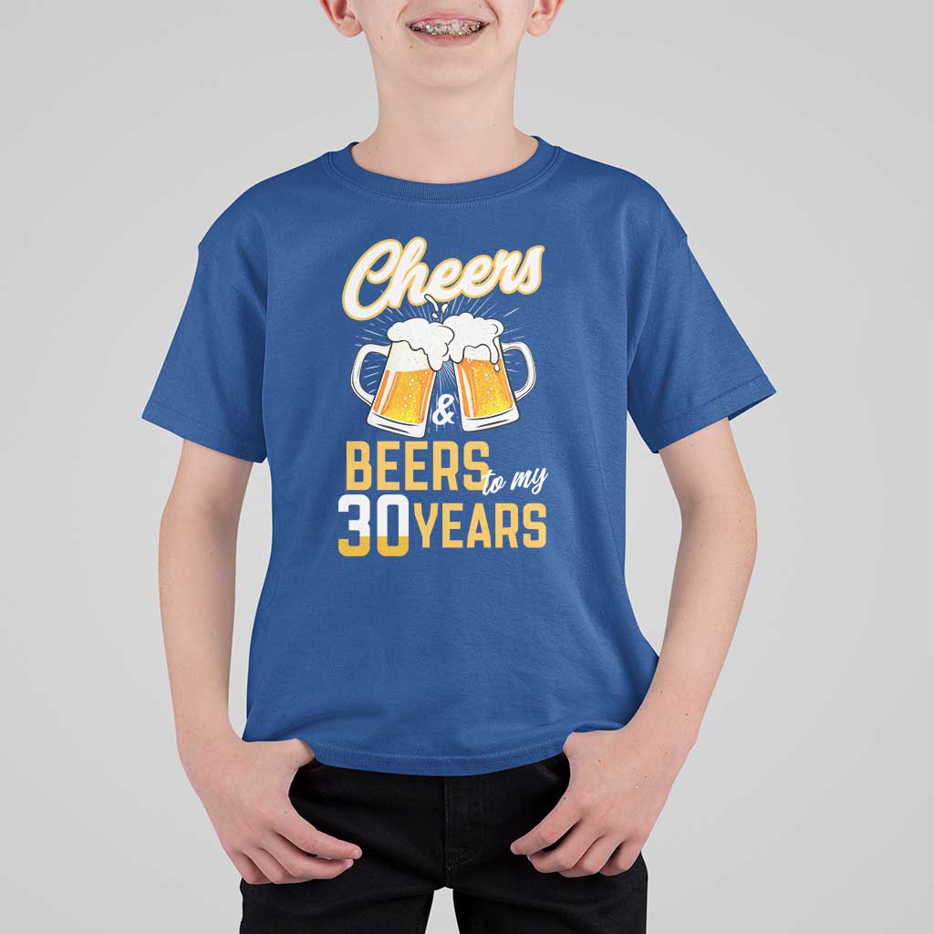 30th Birthday Party Gift T Shirt For Kid Cheers Beers To My 30 Years