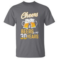 30th Birthday Party Gift T Shirt Cheers Beers To My 30 Years