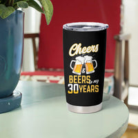 30th Birthday Party Gift Tumbler Cup Cheers Beers To My 30 Years