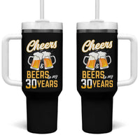 30th Birthday Party Gift Tumbler With Handle Cheers Beers To My 30 Years